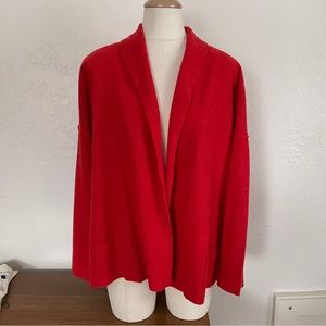 Red Eileen Fisher Woman 2x  Light Jacket with Pockets